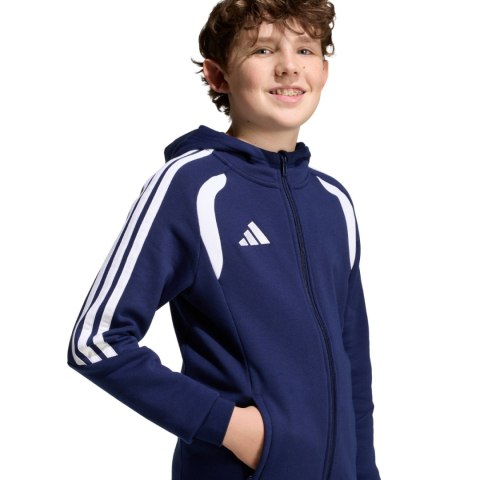 Bluza dla dzieci adidas Tiro 26 League Sweat Full Zip Hoodie granatowa KF3322 116cm Adidas teamwear
