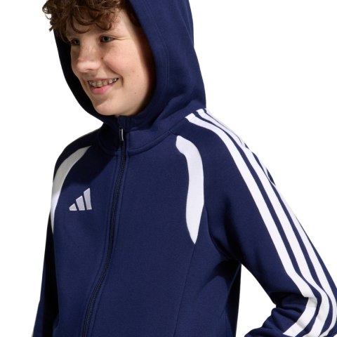 Bluza dla dzieci adidas Tiro 26 League Sweat Full Zip Hoodie granatowa KF3322 116cm Adidas teamwear