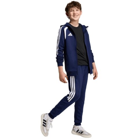 Bluza dla dzieci adidas Tiro 26 League Sweat Full Zip Hoodie granatowa KF3322 164cm Adidas teamwear