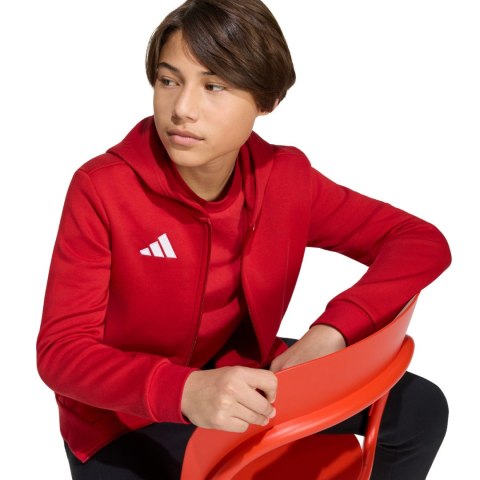 Bluza dla dzieci adidas Entrada 26 Full Zip Hoodie czerwona KH1781 140cm Adidas teamwear