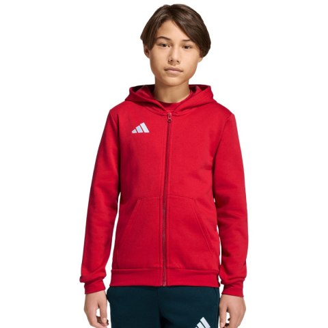 Bluza dla dzieci adidas Entrada 26 Full Zip Hoodie czerwona KH1781 152cm Adidas teamwear
