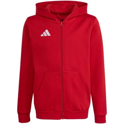 Bluza dla dzieci adidas Entrada 26 Full Zip Hoodie czerwona KH1781 164cm Adidas teamwear