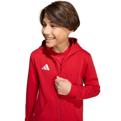 Bluza dla dzieci adidas Entrada 26 Full Zip Hoodie czerwona KH1781 164cm Adidas teamwear