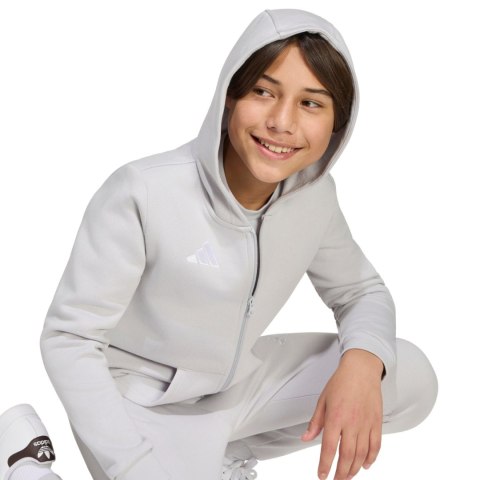 Bluza dla dzieci adidas Entrada 26 Full Zip Hoodie jasnoszara KH1779 116cm Adidas teamwear
