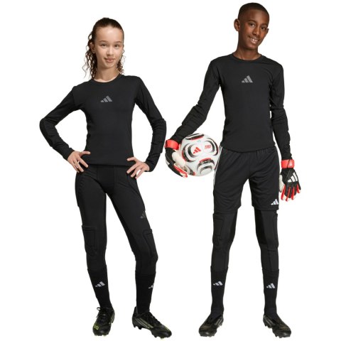 Legginsy bramkarskie dla dzieci adidas Padded Baselayer Long Tight czarne JZ9225 140cm Adidas teamwear