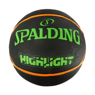 Piłka do koszykówki Spalding Highlight czarno-zielono-pomarańczowa 84354Z 7 Spalding