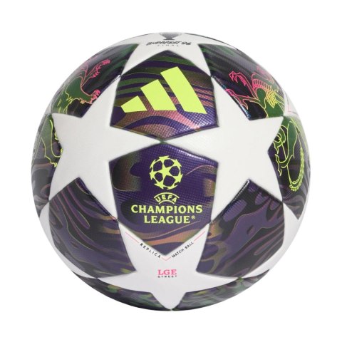 Piłka nożna adidas UCL 25/26 Street Ball biało-fioletowa JX9088 SOCI Adidas teamwear