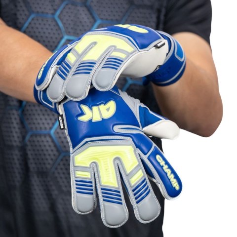 Rękawice bramkarskie 4Keepers Champ VII HB Junior niebiesko-zielone fluo 4 4Keepers