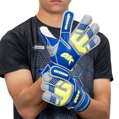 Rękawice bramkarskie 4Keepers Champ VII HB Junior niebiesko-zielone fluo 7 4Keepers