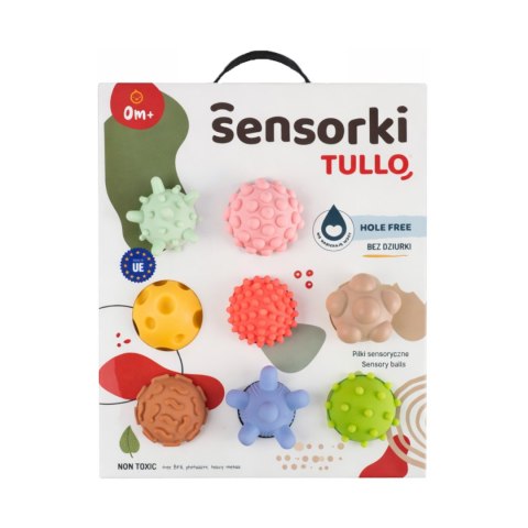 Piłki sensoryczne bez dziurki 8 szt. Tullo pastelowe REF803 AM Tullo