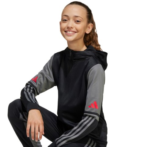 Bluza dla dzieci adidas Squadra 25 Hoody czarno-szara JD6087 Adidas Bluza dla dzieci adidas Squadra 25 Hoody czarno-szara JD6087 Adidas