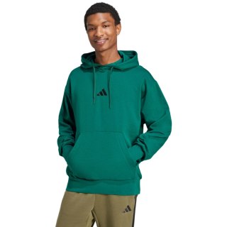 Bluza męska adidas Essentials Feelcozy Fleece Hoodie zielona JE3802 Adidas