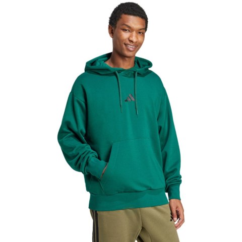 Bluza męska adidas Essentials Feelcozy Fleece Hoodie zielona JE3802 Adidas Bluza męska adidas Essentials Feelcozy Fleece Hoodie zielona JE3802 Adidas