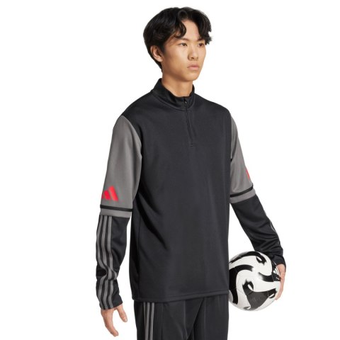 Bluza męska adidas Squadra 25 Training Top czarno-szara JD1629 Adidas Bluza męska adidas Squadra 25 Training Top czarno-szara JD1629 Adidas