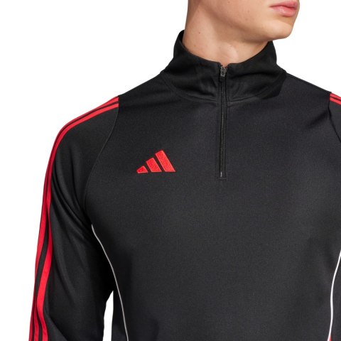 Bluza męska adidas Tiro 24 Training Top czarno-czerwona JN4565 Adidas Bluza męska adidas Tiro 24 Training Top czarno-czerwona JN4565 Adidas
