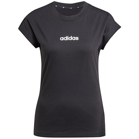 Koszulka damska adidas Essentials Linear Cotton czarna JC8238 Adidas Koszulka damska adidas Essentials Linear Cotton czarna JC8238 Adidas