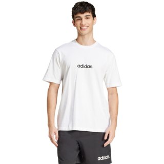 Koszulka męska adidas Essentials Linear Single biała JE9000 Adidas