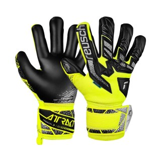 Rękawice bramkarskie Reusch Attrakt Freegel Silver Junior żołto-czarne 5572235 2025 Reusch