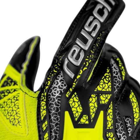 Rękawice bramkarskie Reusch Attrakt Silver Junior żółto-czarne 5572215 2025 Reusch