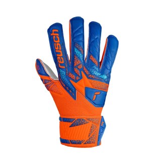 Rękawice bramkarskie Reusch Attrakt Solid Finger Support Junior niebiesko-pomarańczowe 5472510 2290 Reusch