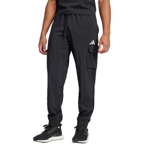 Spodnie męskie adidas Essentials Small Logo Cargo czarne JF3538 Adidas Spodnie męskie adidas Essentials Small Logo Cargo czarne JF3538 Adidas