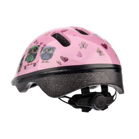 Kask rowerowy Meteor KS06 S 48-52 cm Little Owl różowy 24809 Meteor