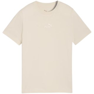 Koszulka dla dzieci Puma ESS Small No.1 Logo Centered Tee beżowa 692975 87 152cm Puma