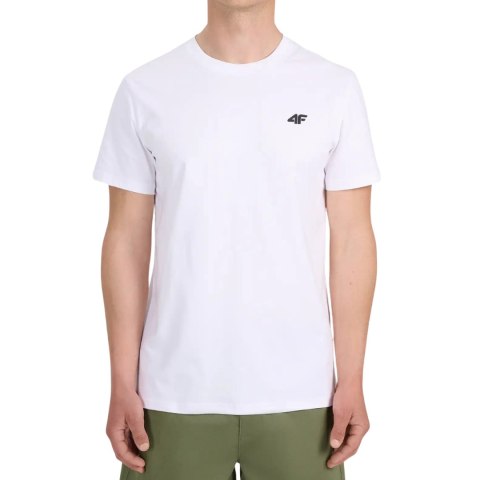 Koszulka męska 4F M3341 biała 4FWMM00TTSHM3341 10S XL 4F