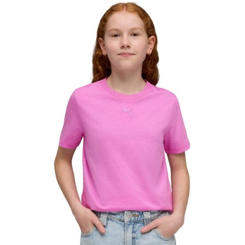 Koszulka dla dzieci Puma ESS Centered Cat Logo Tee różowa 692972 74 140cm Puma