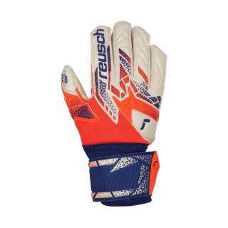 Rękawice bramkarskie Reusch Attrakt Silver Junior pomarańczowo-niebieskie 5572214 2500 Reusch