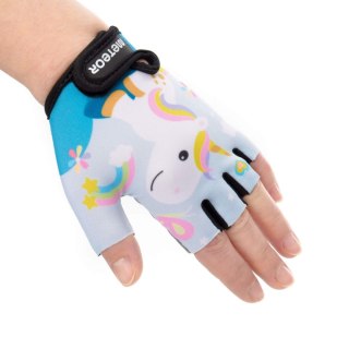 Rękawiczki rowerowe dla dzieci Meteor Pony błękitne 17398-17399-17400 Meteor
