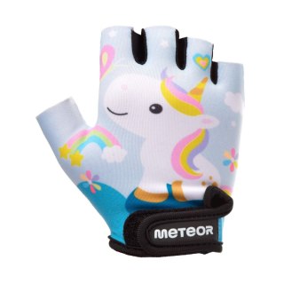 Rękawiczki rowerowe dla dzieci Meteor Pony błękitne 17398-17399-17400 Meteor