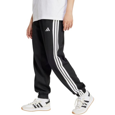 Spodnie damskie adidas Essentials 3-Stripes Fleece Loose-Fit czarne JE1276 Adidas Spodnie damskie adidas Essentials 3-Stripes Fleece Loose-Fit czarne JE1276 Adidas