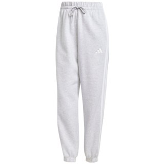 Spodnie damskie adidas Essentials 3-Stripes Fleece Loose-Fit szare IN6178 Adidas