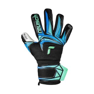Rękawice bramkarskie Reusch Attrakt RE:Grip NC Junior czarno-niebieskie 5672535 7272 6 Reusch