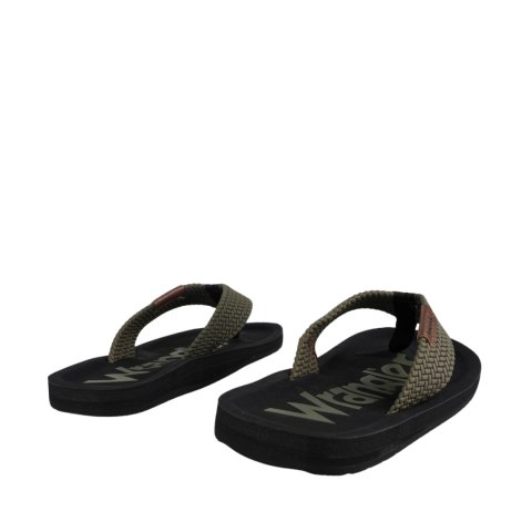 Klapki męskie Wrangler Zane Flipflop czarno-oliwkowe 20261061 58C 44 Wrangler