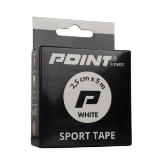 Taśma sportowa Point Tape 2,5 cm x 5 m biała Point