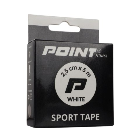 Taśma sportowa Point Tape 2,5 cm x 5 m biała Point