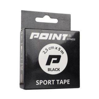 Taśma sportowa Point Tape 2,5 cm x 5 m czarna Point