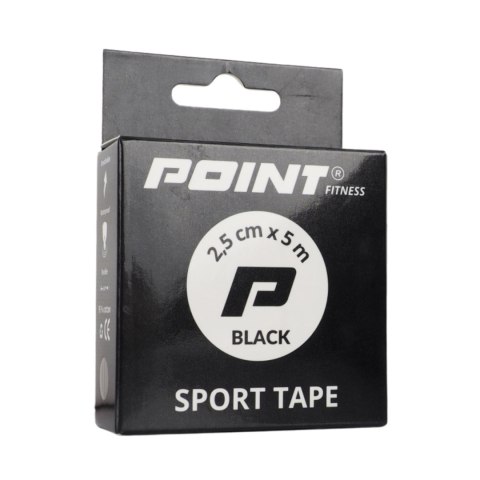 Taśma sportowa Point Tape 2,5 cm x 5 m czarna Point