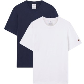 Koszulka męska Champion Short Sleeve T-shirt 2-pak biała / granatowa 220267 WW001 XL Champion