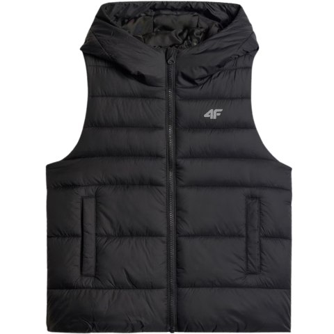 Kamizelka dla chłopca 4F M313 głęboka czerń 4FJWSS26TVJAM313 20S 128cm 4F