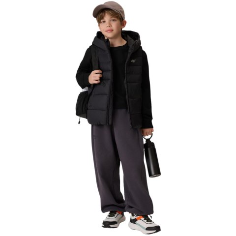 Kamizelka dla chłopca 4F M313 głęboka czerń 4FJWSS26TVJAM313 20S 128cm 4F