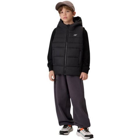Kamizelka dla chłopca 4F M313 głęboka czerń 4FJWSS26TVJAM313 20S 140cm 4F