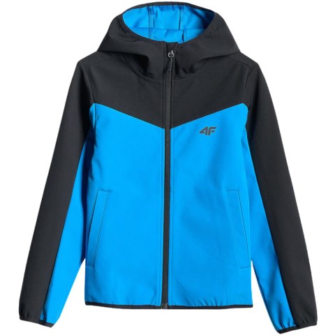 Kurtka dla chłopca softshell 4F M477 niebieska 4FJWSS26TSOFM477 33S 134cm 4F