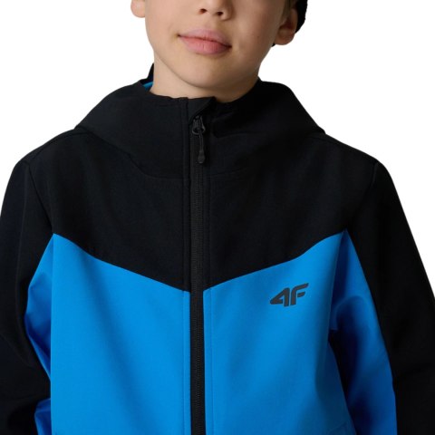 Kurtka dla chłopca softshell 4F M477 niebieska 4FJWSS26TSOFM477 33S 146cm 4F