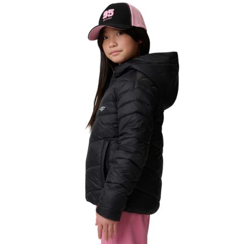 Kurtka dla dziewczynki 4F F0739 głęboka czerń 4FJWSS26TDJAF0739 20S 146cm 4F