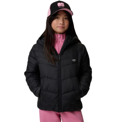 Kurtka dla dziewczynki 4F F0739 głęboka czerń 4FJWSS26TDJAF0739 20S 152cm 4F