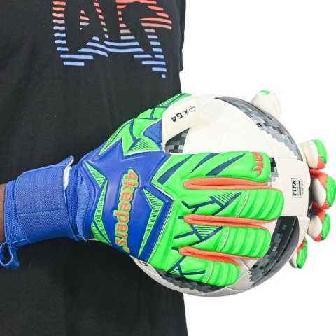 Rękawice bramkarskie 4Keepers Force V5.25 Twist HNC Junior niebiesko-zielone 4 4Keepers