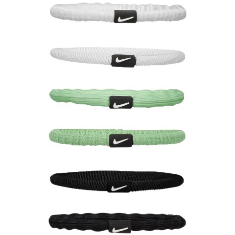 Gumki do włosów Nike Flex 6 szt. biało-zielono-czarne N1009194130OS Nike Gumki do włosów Nike Flex 6 szt. biało-zielono-czarne N1009194130OS Nike